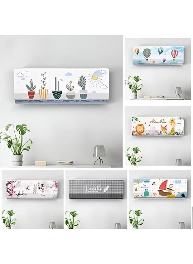 غطاء حماية لمكيف الهواء 1.5 حصان - غطاء متين متعدد الأشكال مقاوم للغبار - تصميم أنيق وجذاب، يحمي من الأوساخ، سهل الاستخدام، مناسب للاستخدام اليومي والموسمي - شكل عشوائي - Image 3